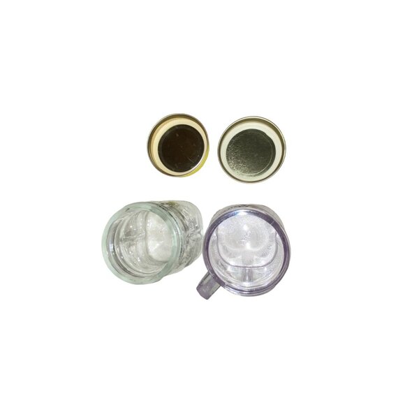 Vintage Oster Mini-Blend Containers Used Set of 2 Blend and Store - Picture 7 of 11